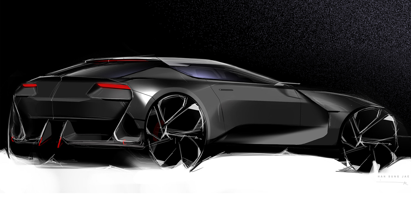 automobile，sketch，concept，Porsche，modern，