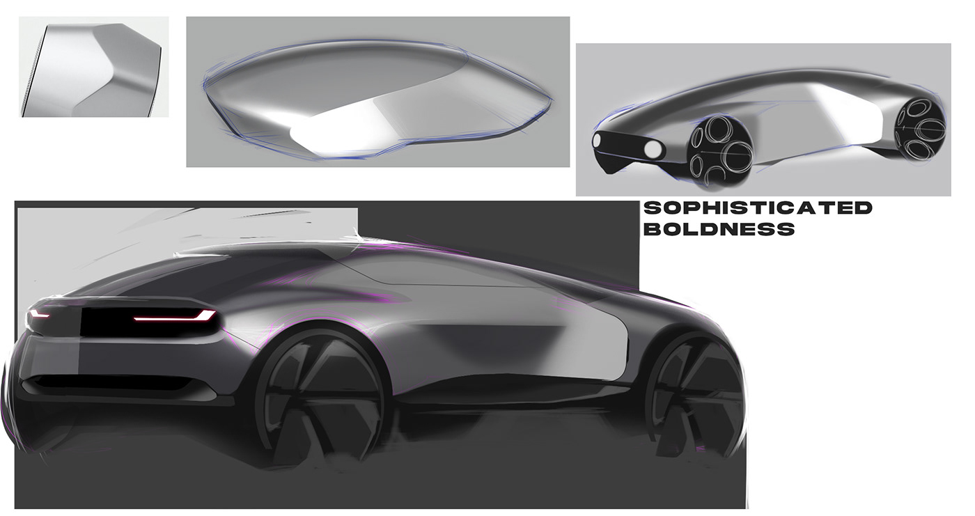 automobile，sketch，concept，Porsche，modern，