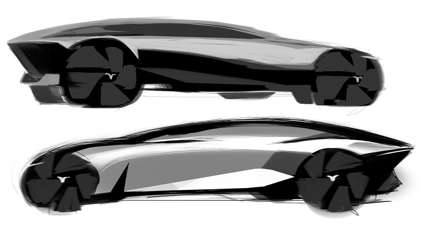 automobile，sketch，concept，Porsche，modern，