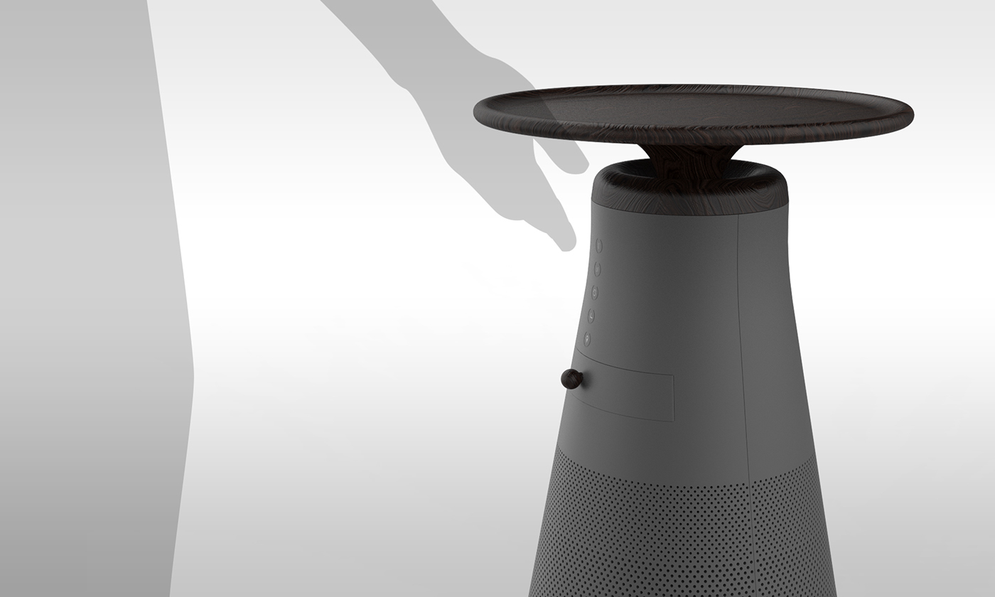 conceptual design，air cleaner，black and white，household electrical appliances，