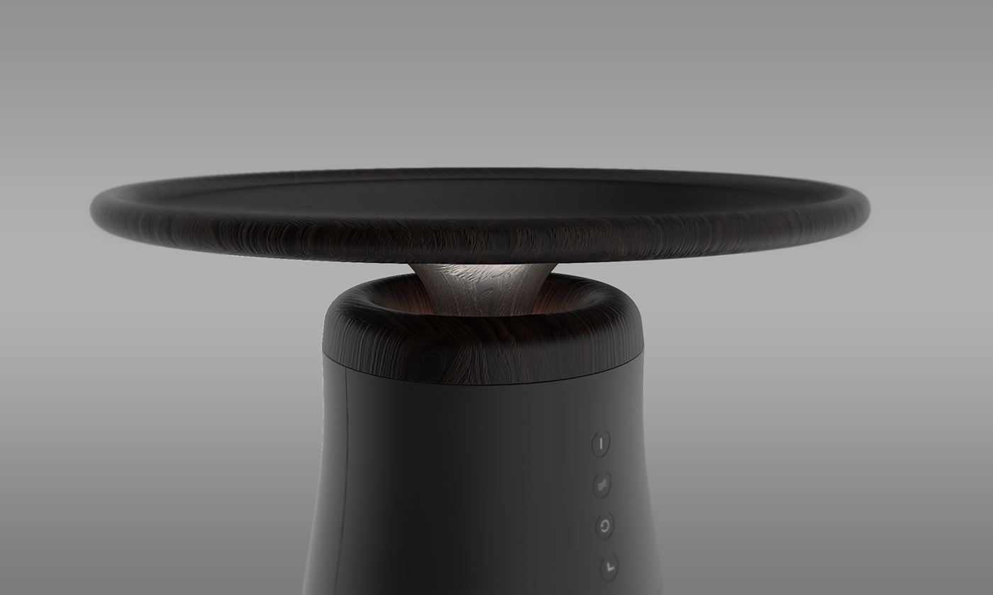 conceptual design，air cleaner，black and white，household electrical appliances，