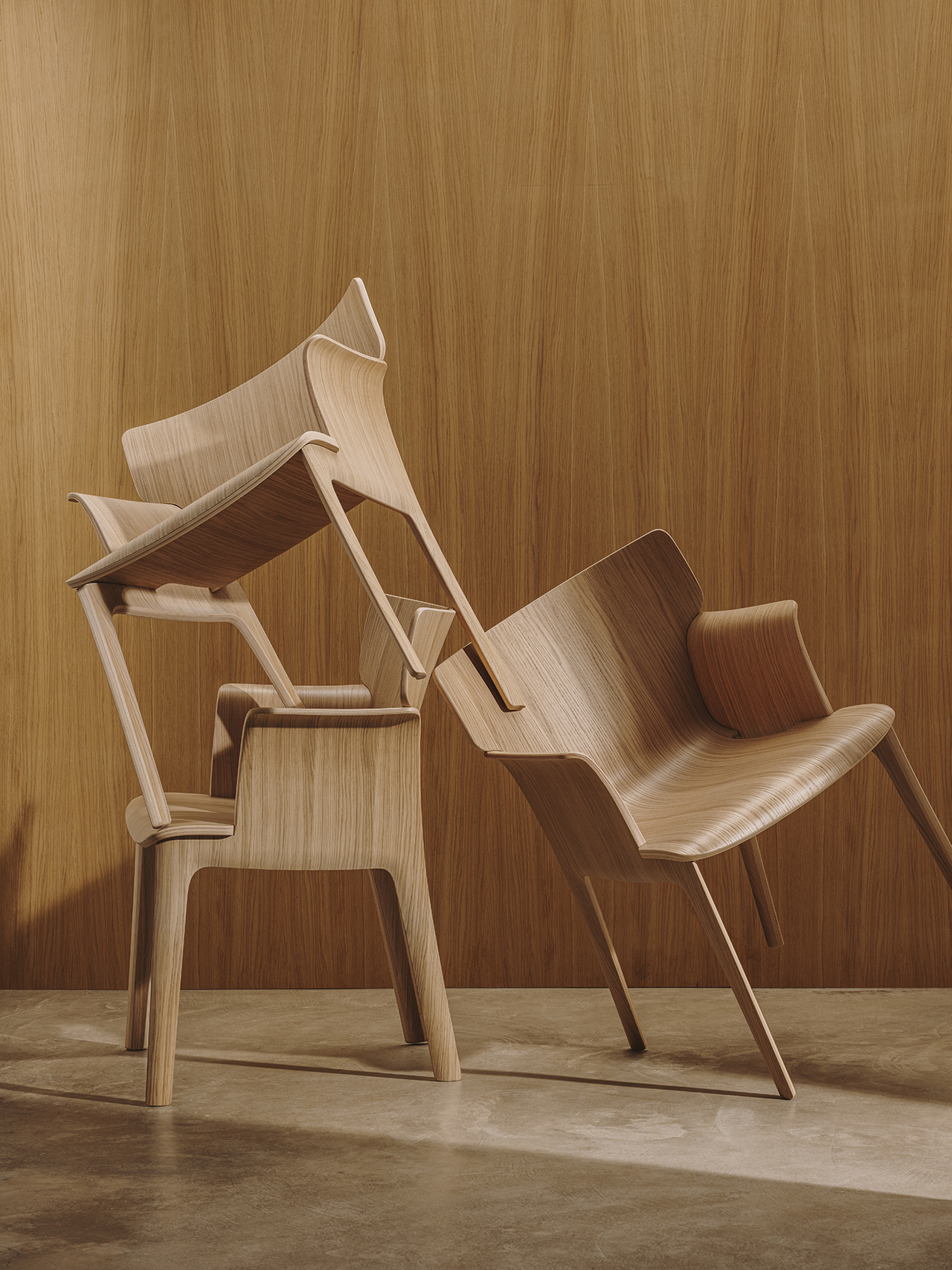 furniture，chair，sustainable，Andreu World，Philippe Starck，woodiness，