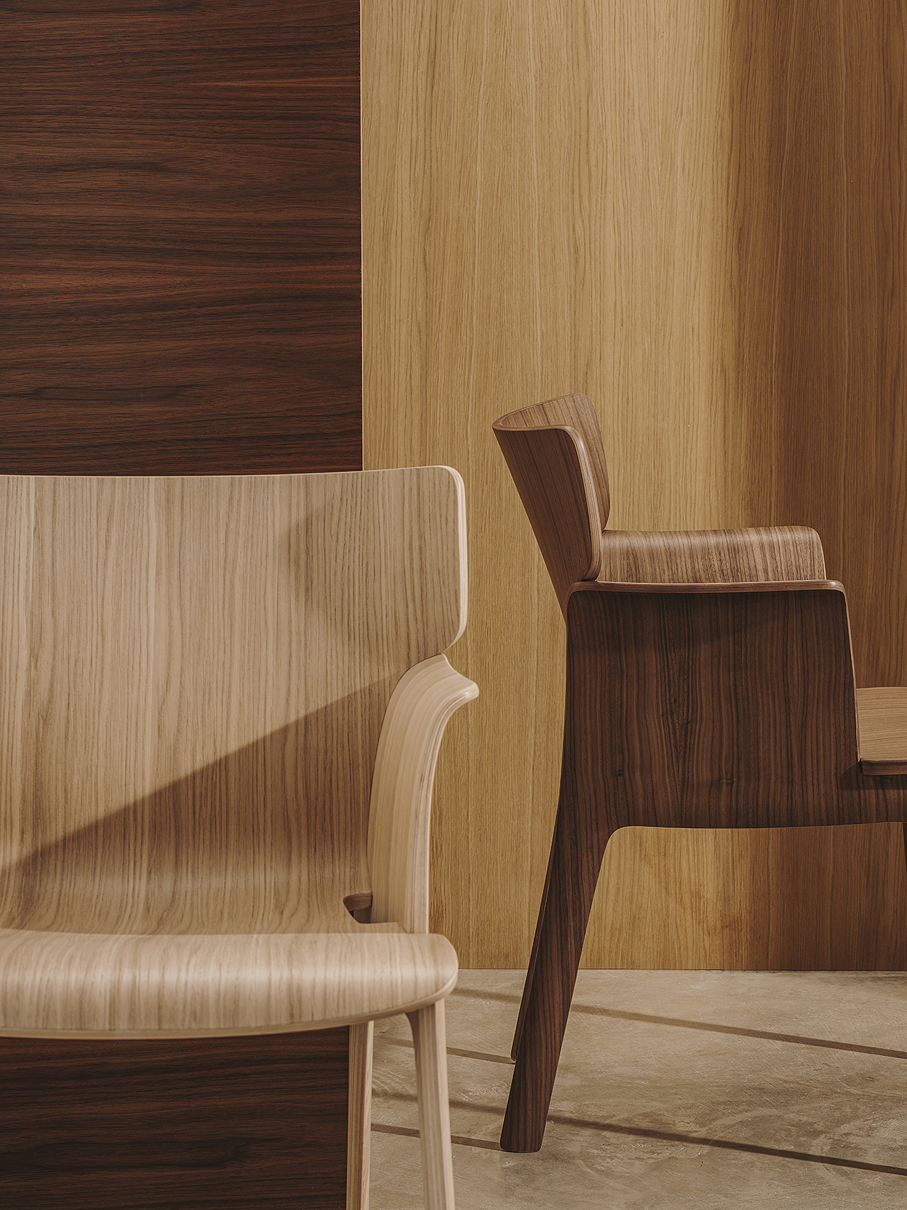furniture，chair，sustainable，Andreu World，Philippe Starck，woodiness，