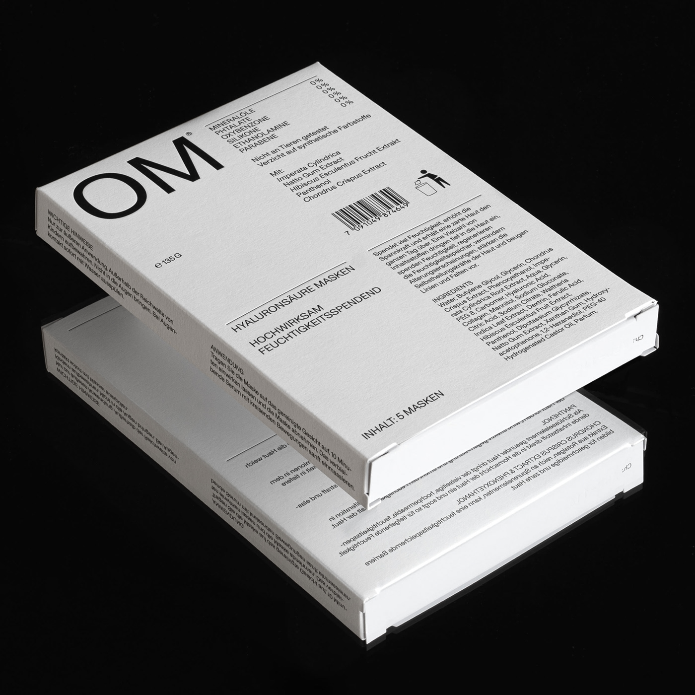 OM，German Skincare，Cosmetics，packing design，Brand identification，Simple design，