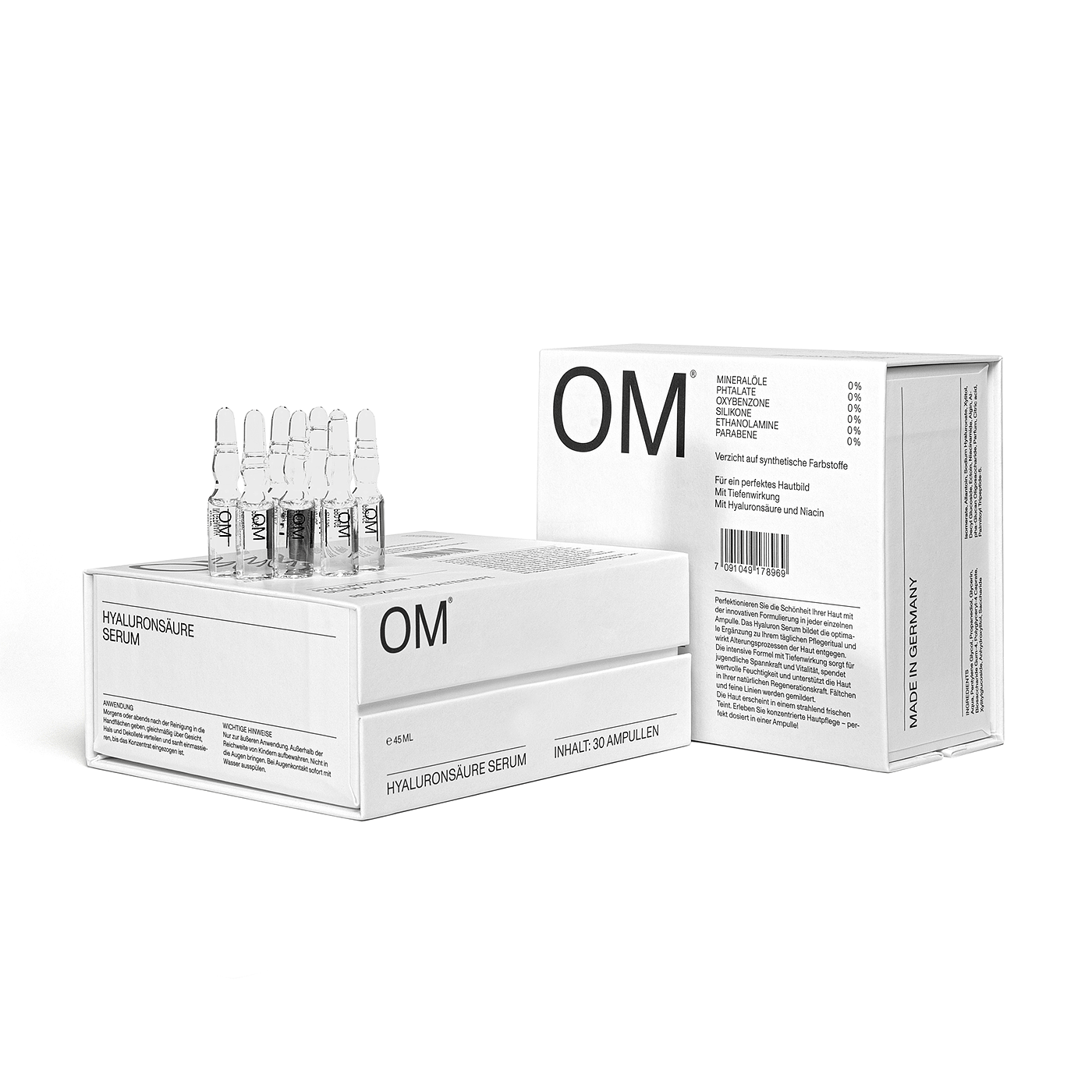 OM，German Skincare，Cosmetics，packing design，Brand identification，Simple design，