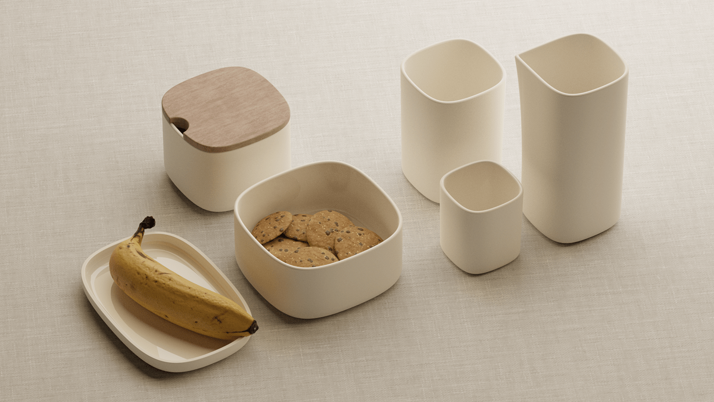 Goodbye，Breakfast package，Experience design，Simple design，ceramics，Modern simplicity，