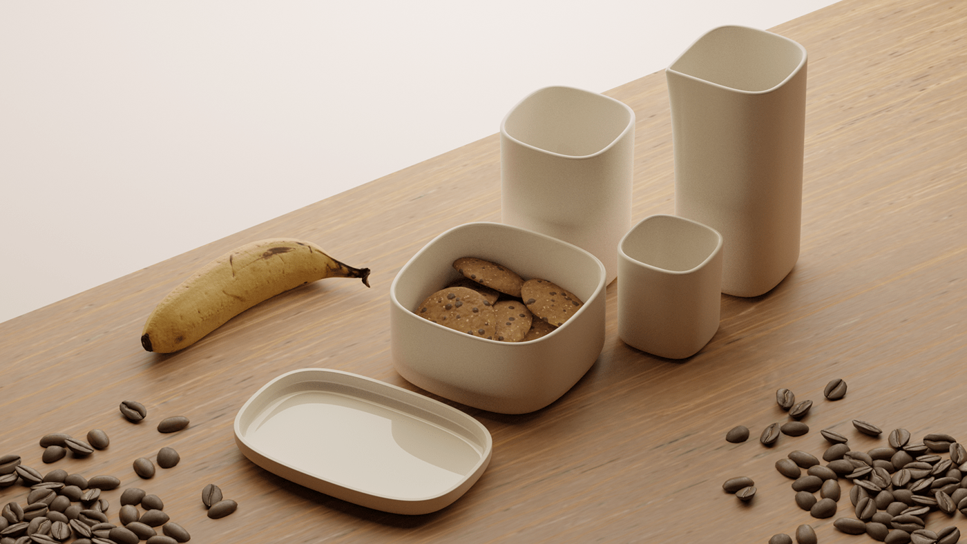 Goodbye，Breakfast package，Experience design，Simple design，ceramics，Modern simplicity，