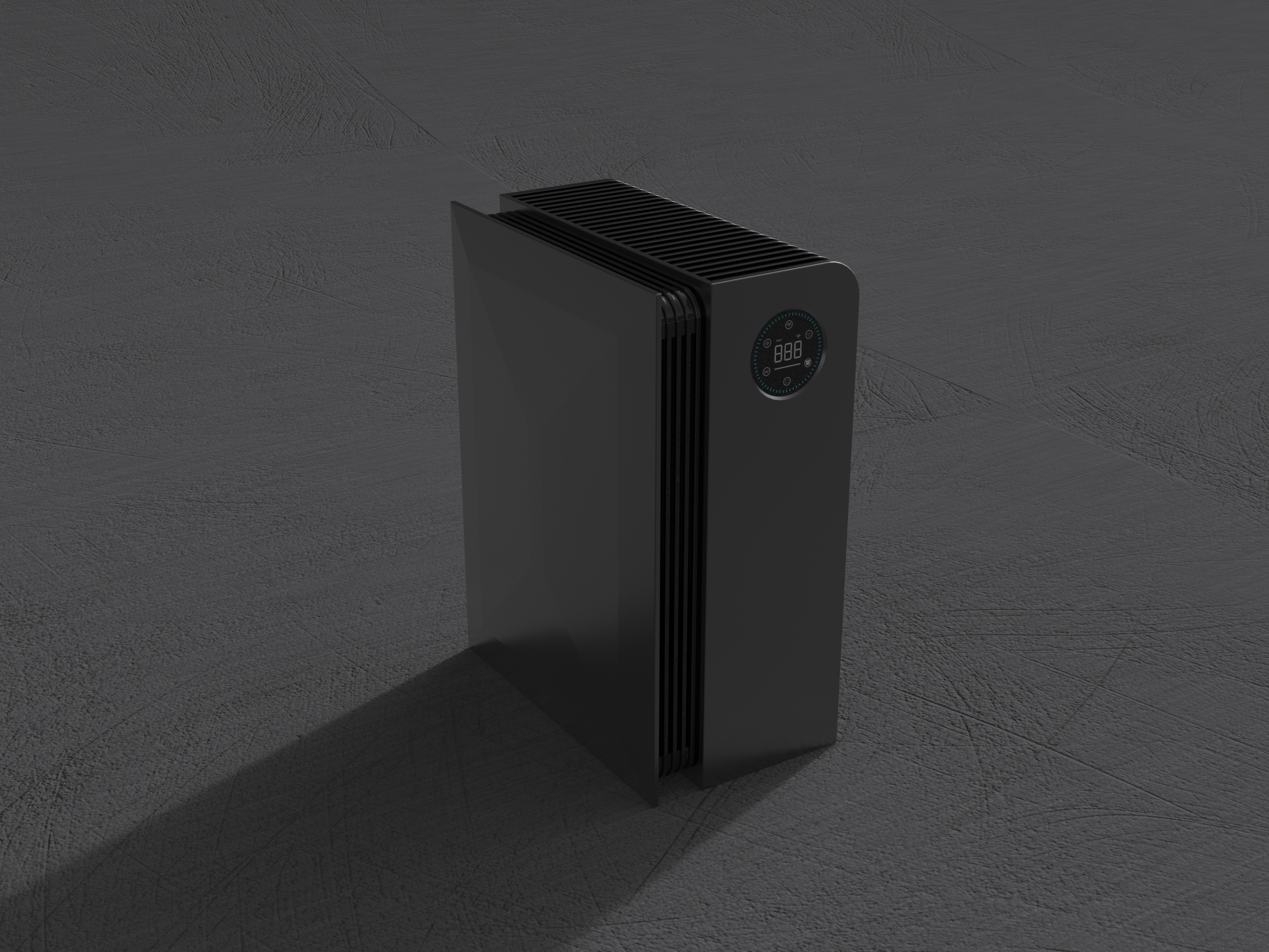 air cleaner，household electrical appliances，Appearance design，desktop，