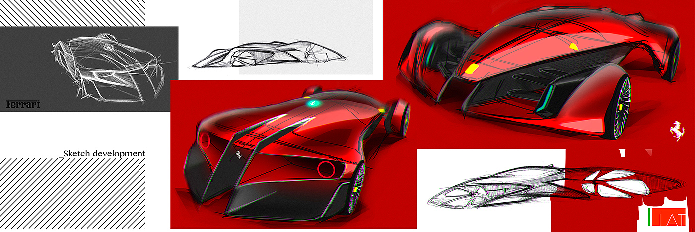 ferrari，Sports car，F，vision，