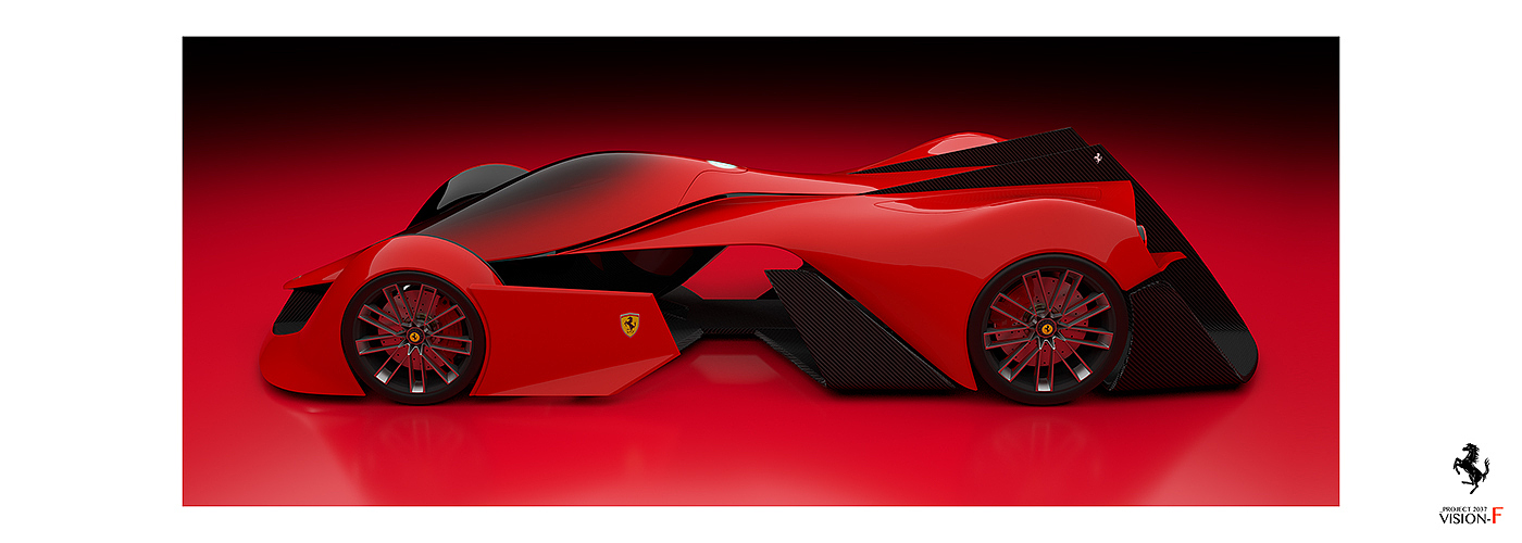 ferrari，Sports car，F，vision，