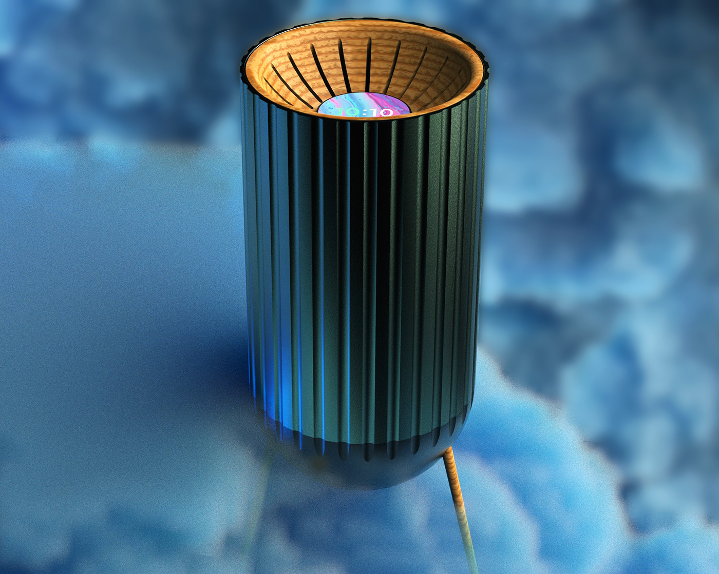 speaker，intelligence，cylindrical，modern，