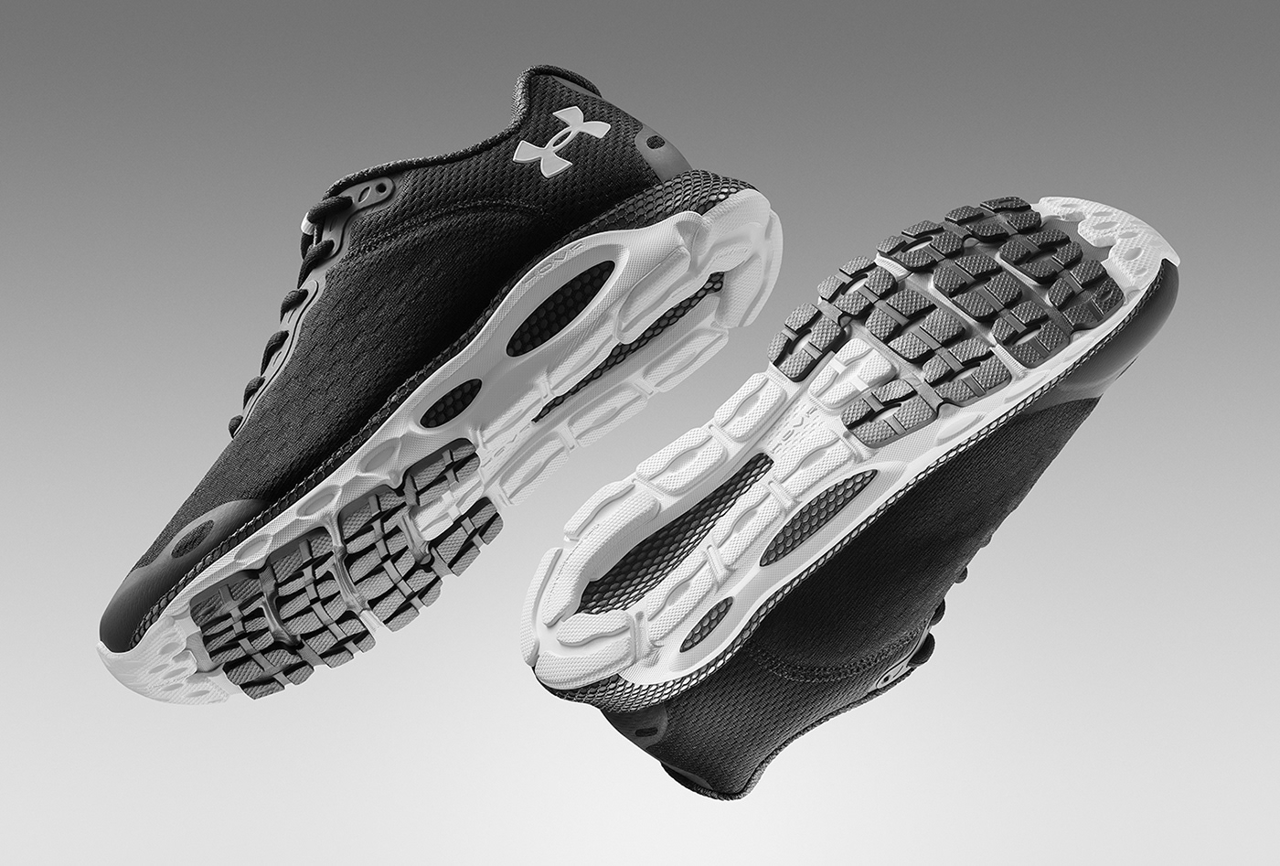 Under Armour，Outdoor sports，Andema，Lightweight experience，Balance design，Design of powerful telescopic energy grid，UA HOVR Technology，