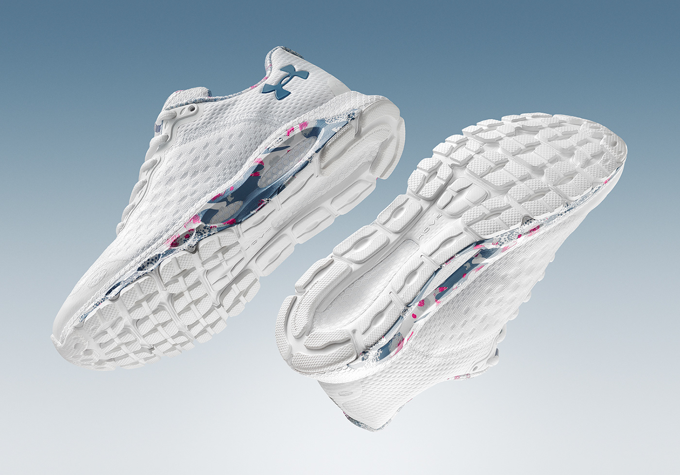 Under Armour，Outdoor sports，Andema，Lightweight experience，Balance design，Design of powerful telescopic energy grid，UA HOVR Technology，