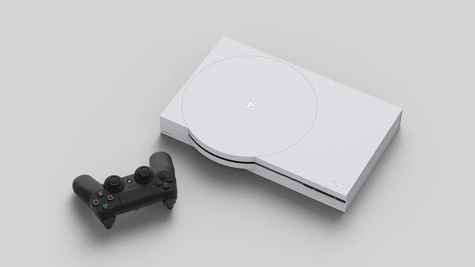 Sony，Playstaion，Minimalist，Mingyu Kim，white，