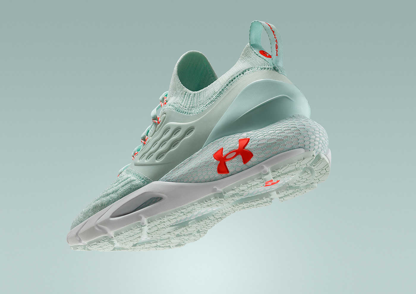 Under Armour，Outdoor sports，Andema，Lightweight experience，Balance design，Design of powerful telescopic energy grid，UA HOVR Technology，