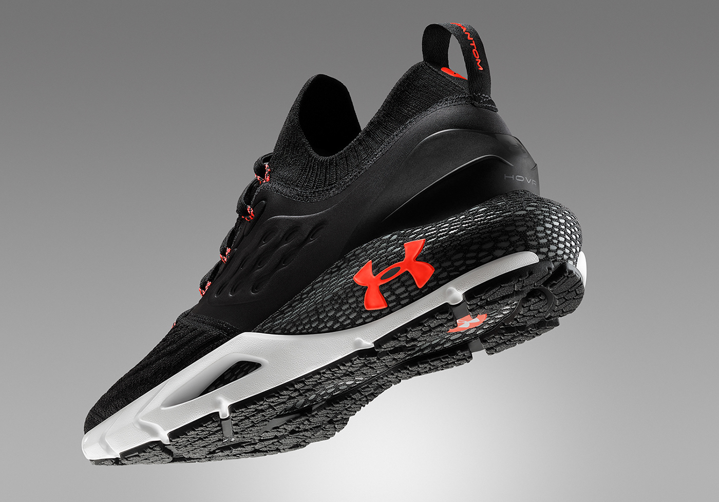 Under Armour，Outdoor sports，Andema，Lightweight experience，Balance design，Design of powerful telescopic energy grid，UA HOVR Technology，