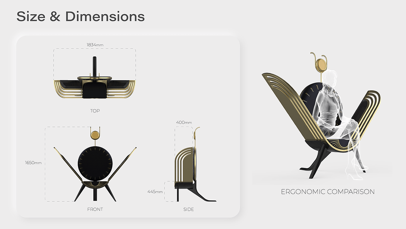Eastron chair，Istron，Ebony and brass，Ancient Egypt，Egyptian mythology，