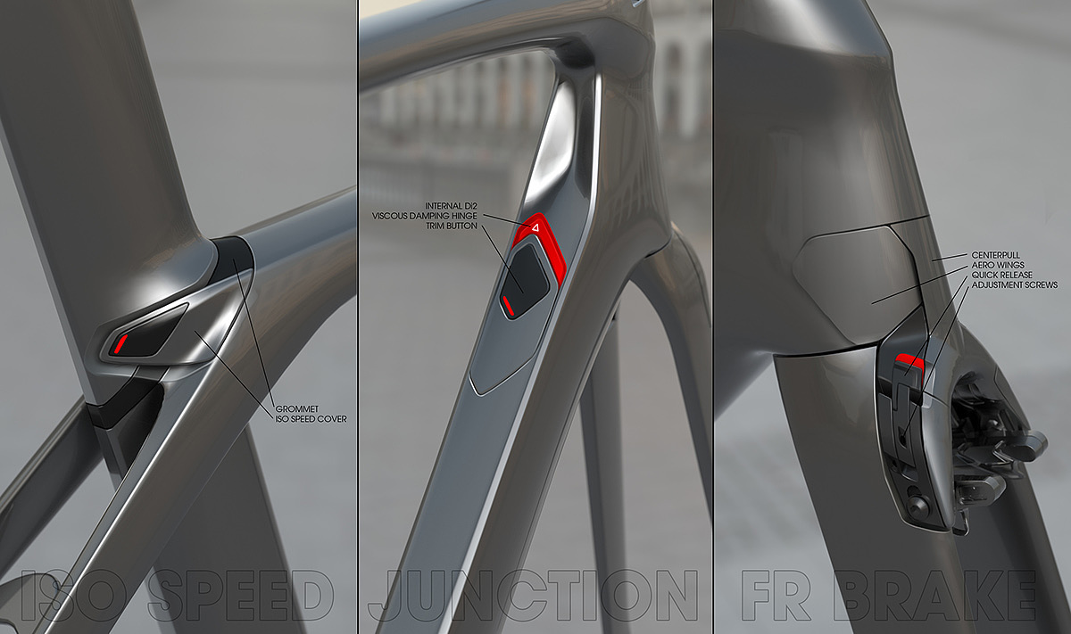 Bicycle，racing，Pull Madone，Engineering Technology，Cycling Road，details，Integrated brake，