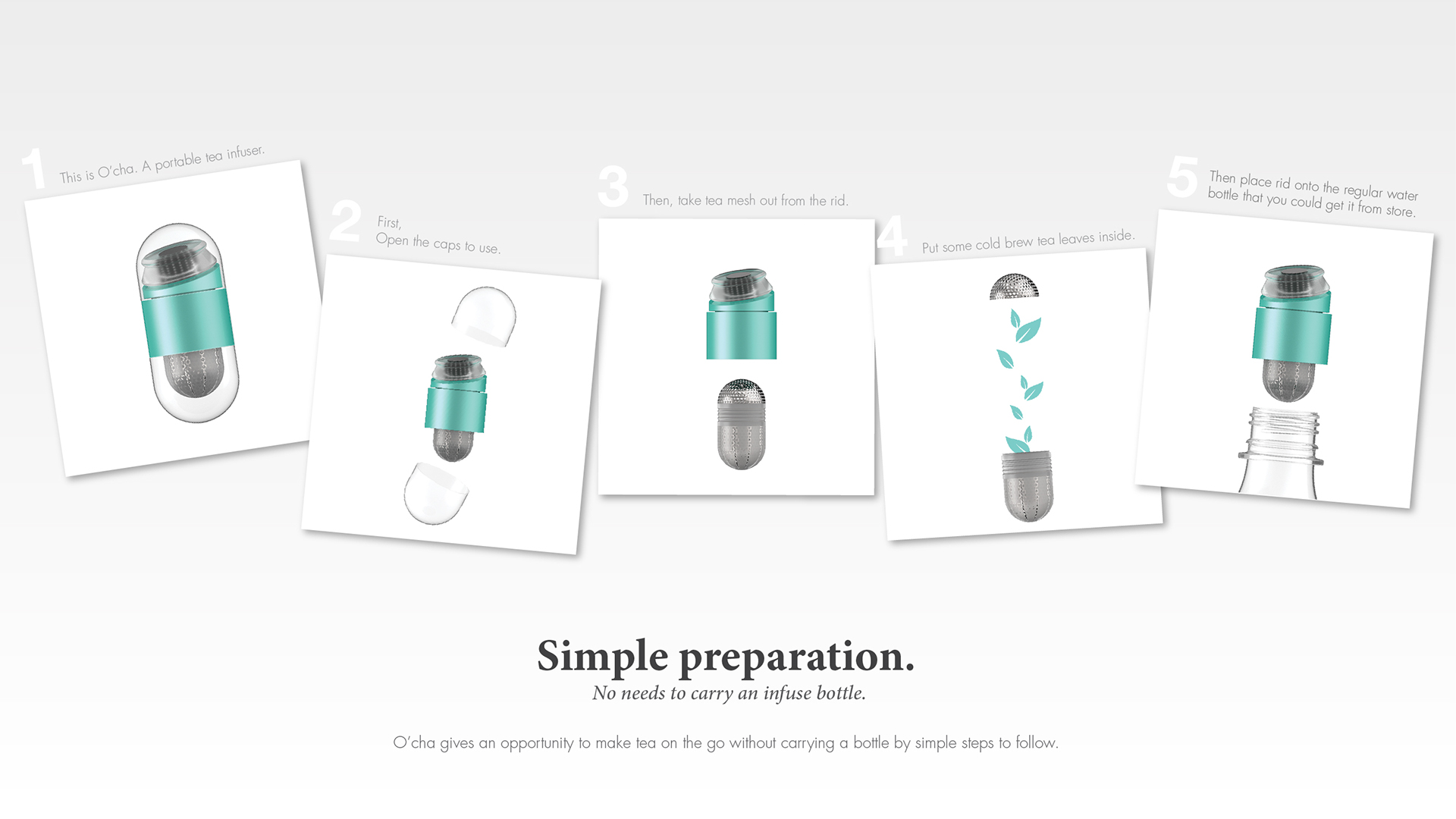 O'cha，Capsule tea drinker，parts，red dot，originality，Portable，2013 red dot，tea set，