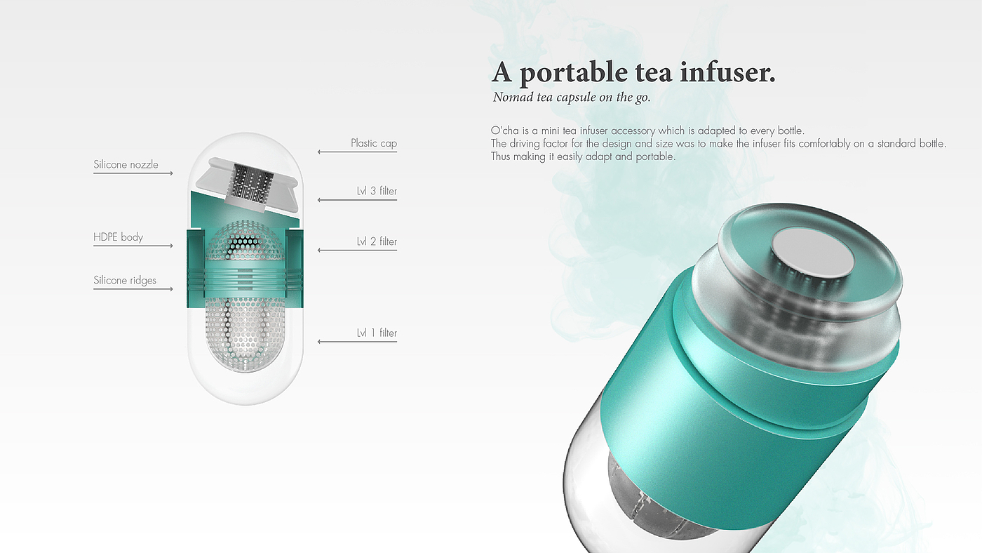 O'cha，Capsule tea drinker，parts，red dot，originality，Portable，2013 red dot，tea set，