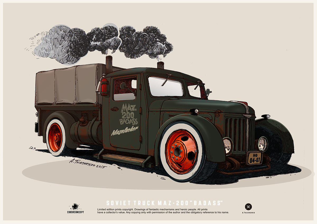 automobile，Hand drawn，Retro，outdoors，Ubee ，