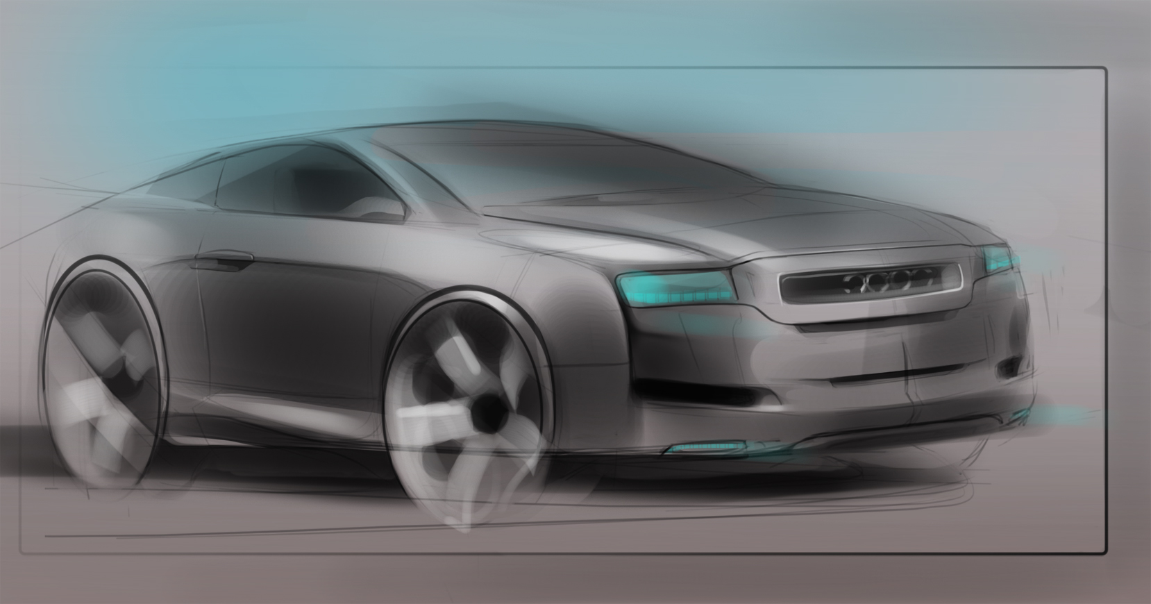 automobile，Hand drawn，Ubee ，painting，outdoors，Travel，
