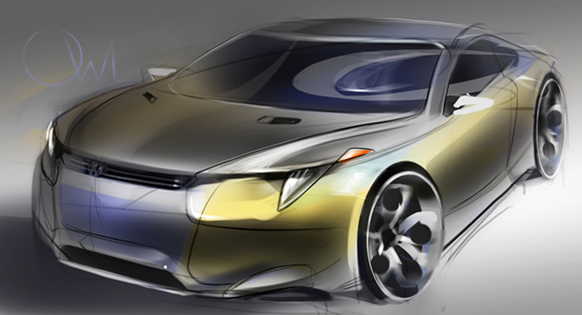 汽车板绘一波不同角度汽车的手绘