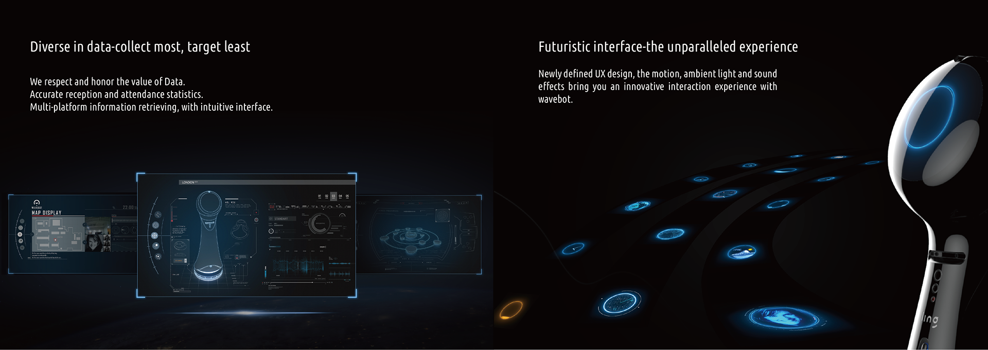 2017Adesign，2018CES，wavebot，Bobo robot，Future service robot，China，black，