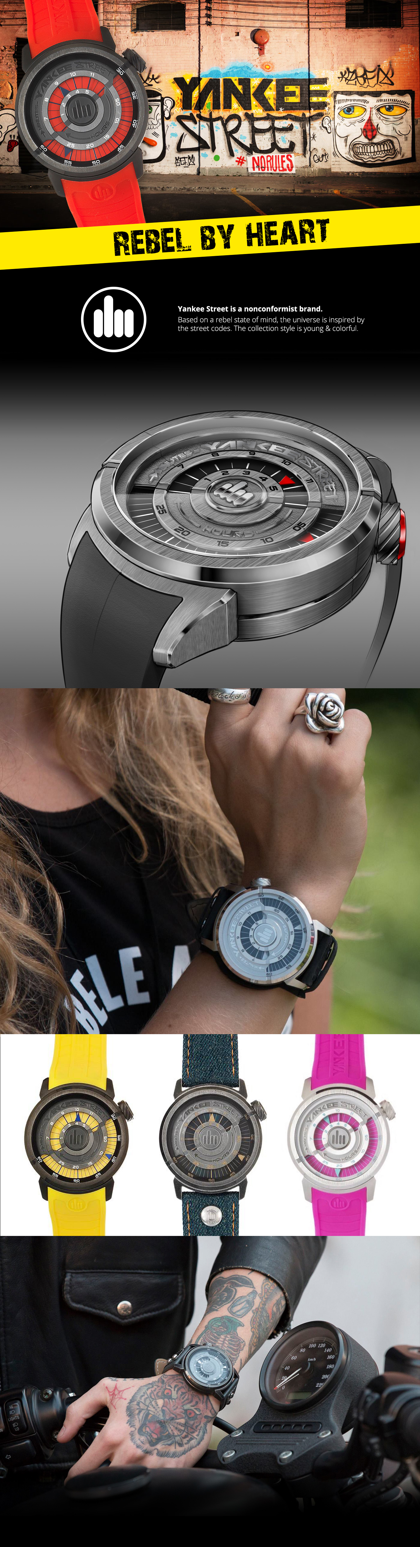 Yankee Street，Wrist watch，Swiss movement ，Fashionable appearance，