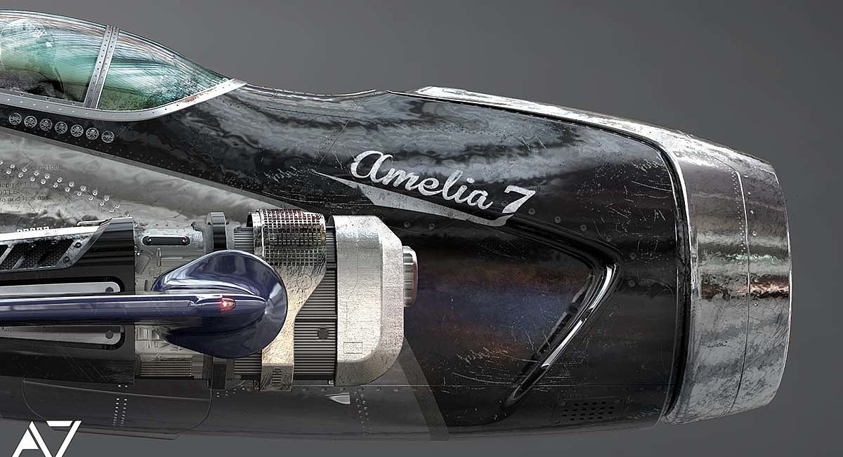 Cool，fighter，concept，Amelia 7，