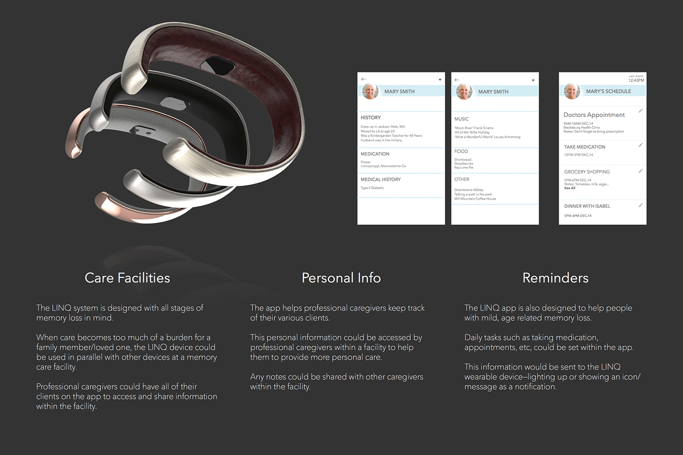 Bracelet，intelligence，Alzheimer's syndrome，Heartbeat sensor，track，OLED，