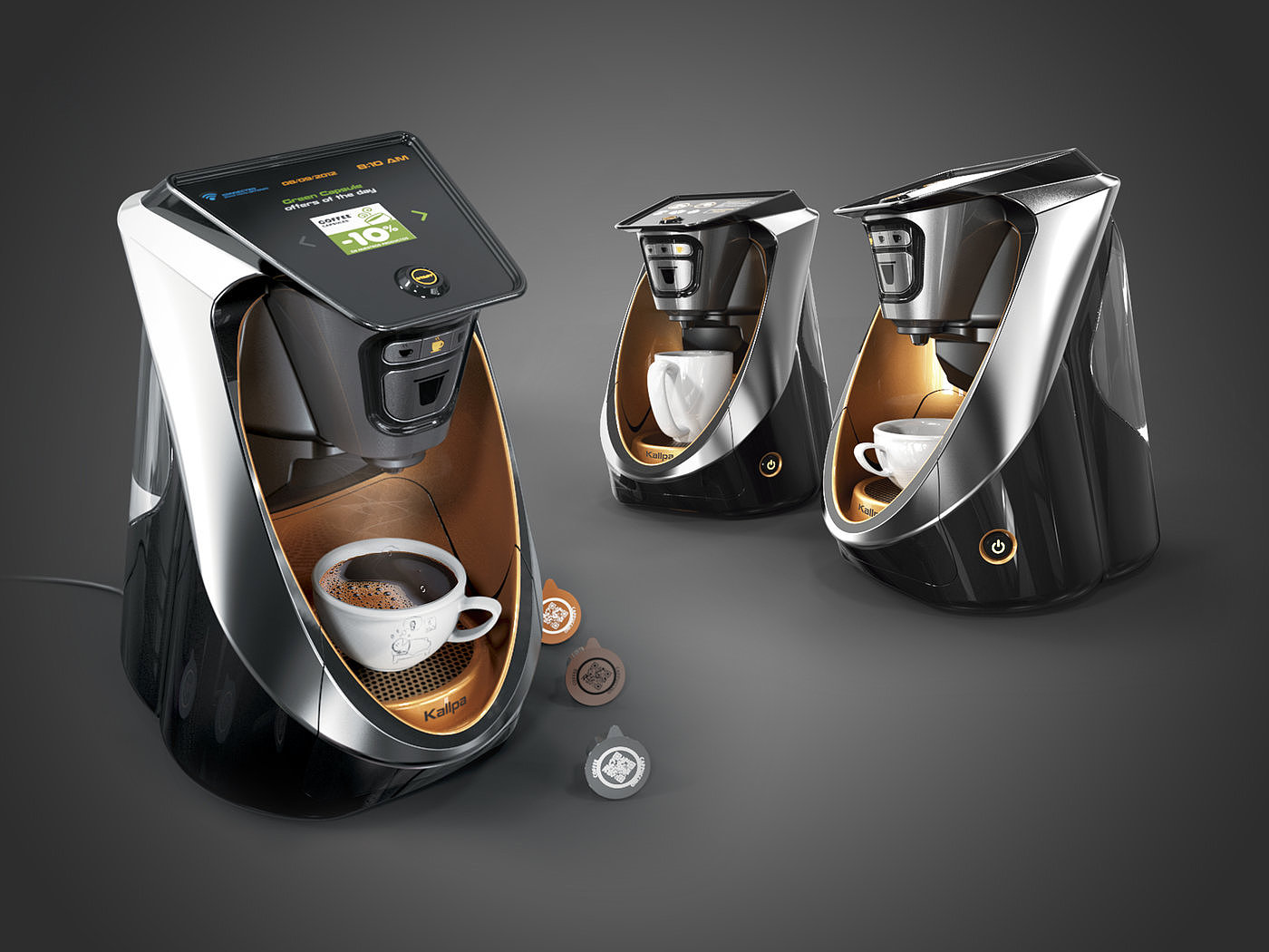 industrial design，Coffee machine design，kallpa，Interaction design，