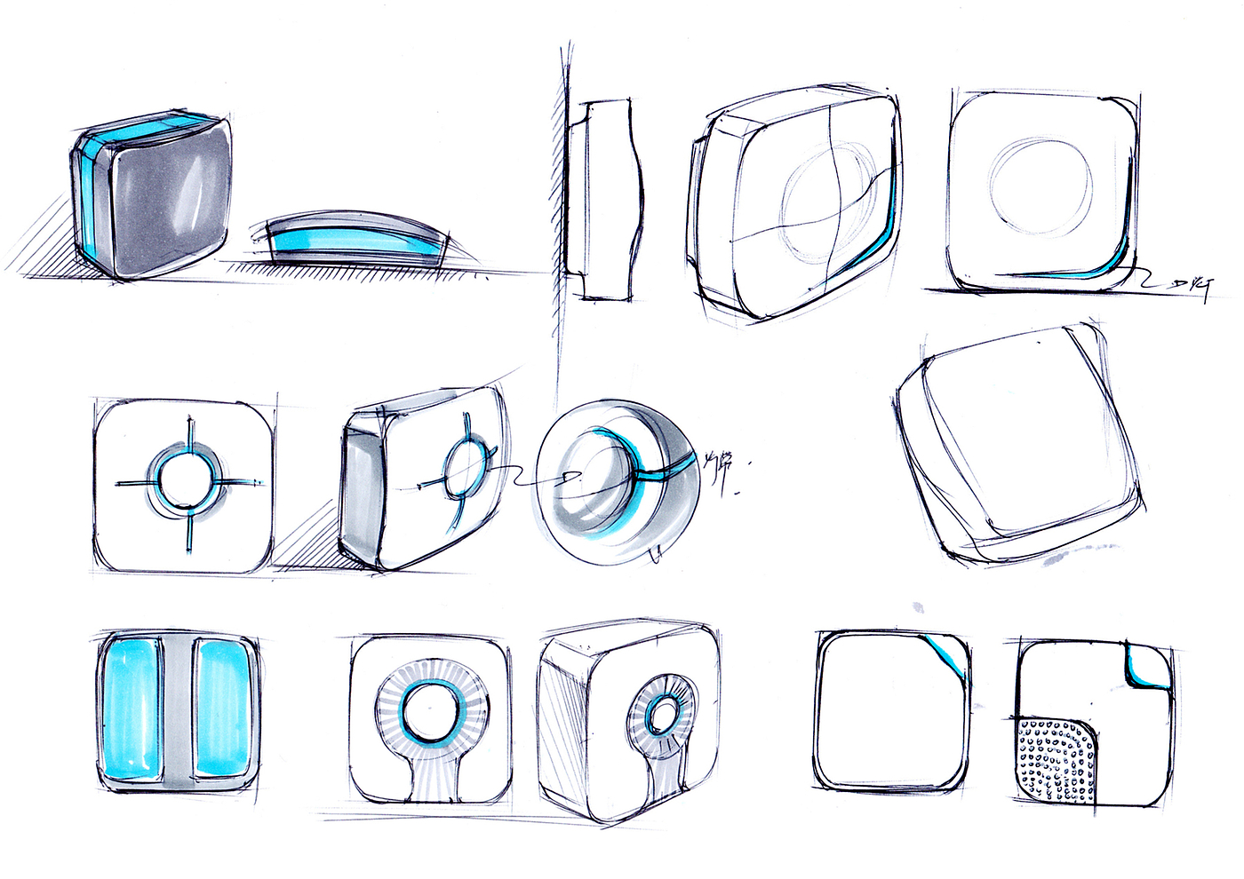 Bionics Design ，Industrial design sketch，Hand drawn renderings of products，Hand drawn sketch of industrial design，
