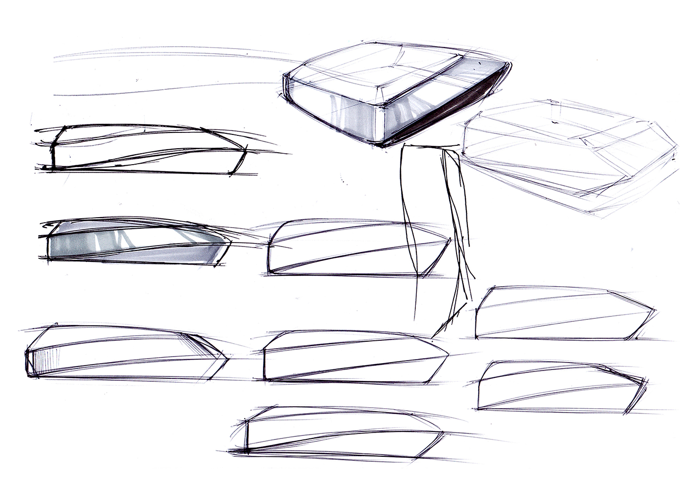 Bionics Design ，Industrial design sketch，Hand drawn renderings of products，Hand drawn sketch of industrial design，