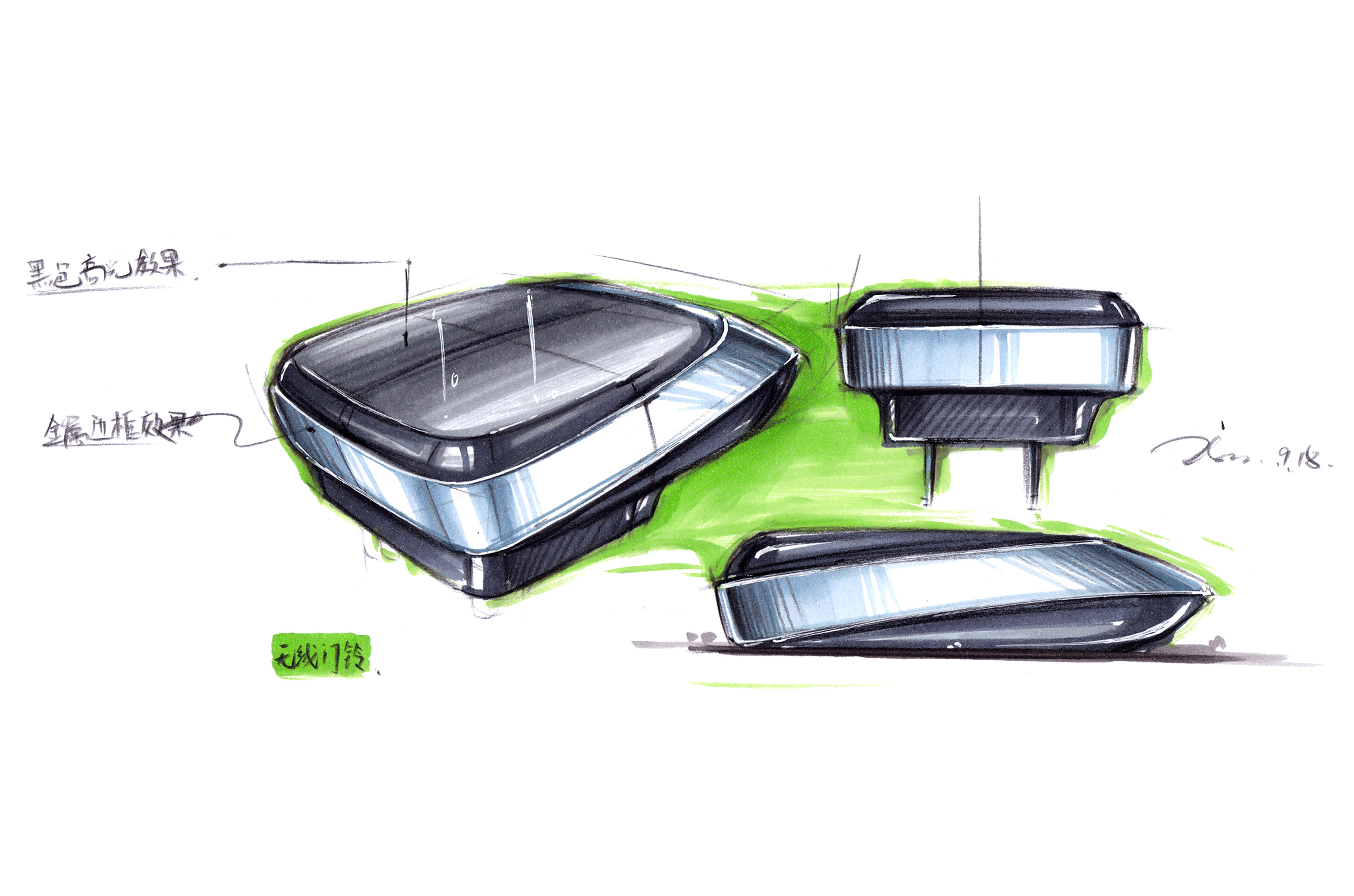 Bionics Design ，Industrial design sketch，Hand drawn renderings of products，Hand drawn sketch of industrial design，