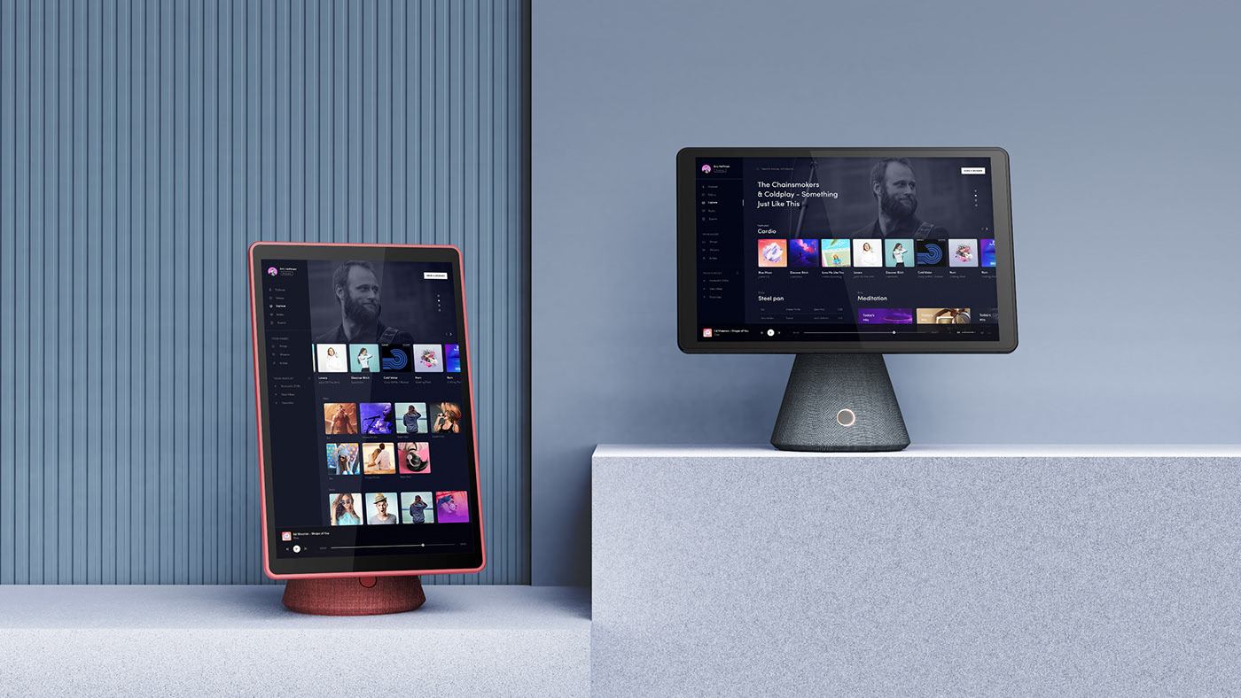 Screen rotatable smart speaker - concept，