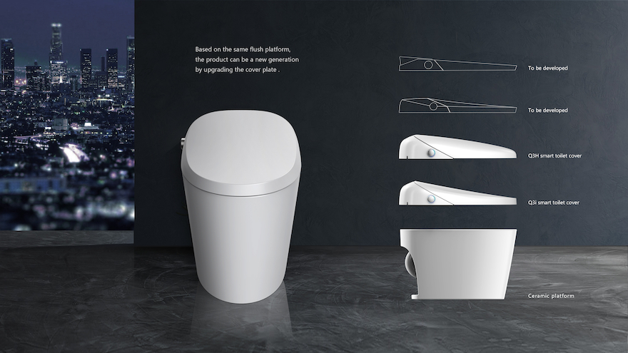 bathroom，Intelligent toilet，closestool，Home Furnishing，Geometric roundness，Modern minimalism，