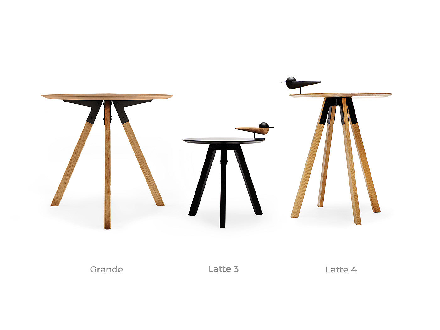 LATTE 4 Table，优质胶合板，拿铁4号桌，家居，橡木，办公，