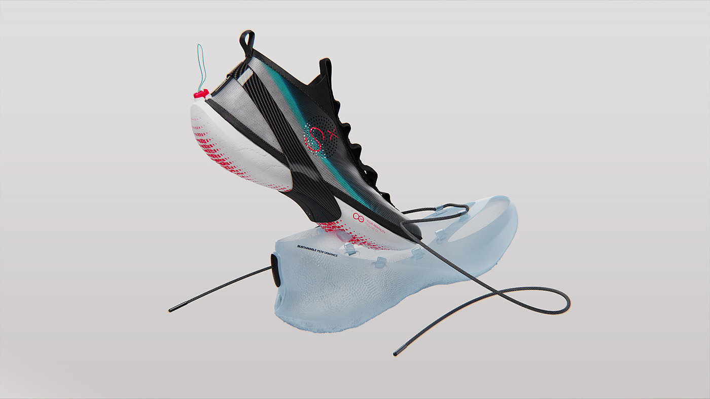 Modular design，MODULARITY，Lightweight structure design，Sneaker design，Inflatable，Buffer settings，Repairable sustainable basketball shoes，