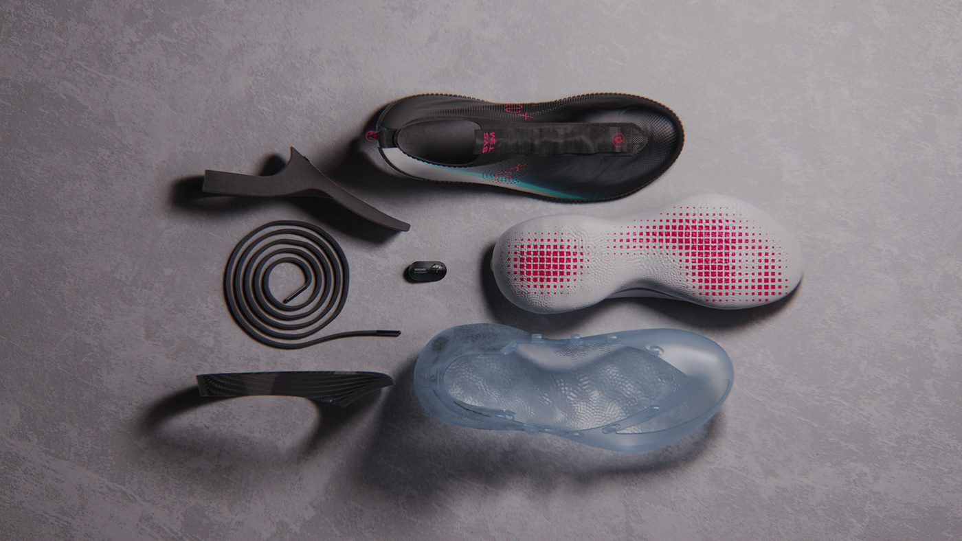 Modular design，MODULARITY，Lightweight structure design，Sneaker design，Inflatable，Buffer settings，Repairable sustainable basketball shoes，