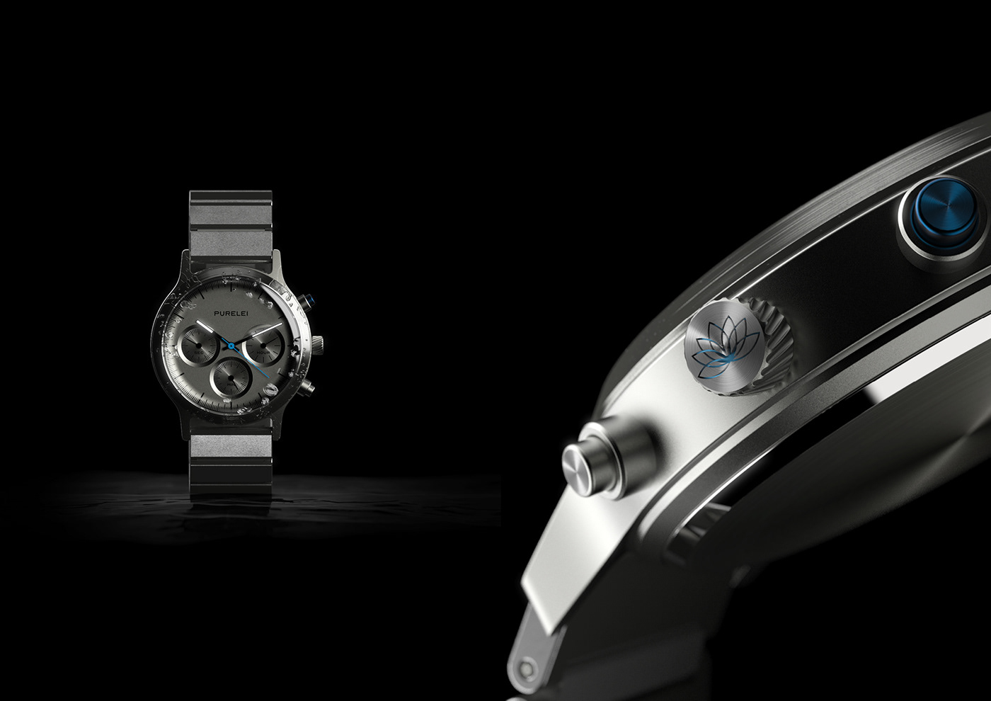 PURE，Hawaii，young，Streamline design，Wrist watch，Shell design，