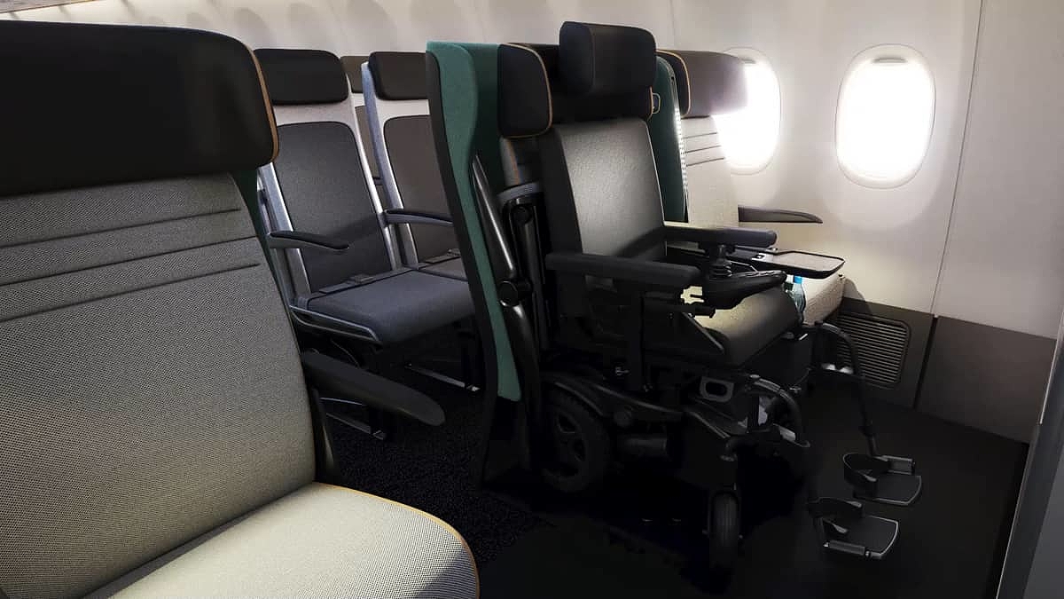 PriestmanGoode，SWS认证，Air 4 All系统，折叠设计，电动轮椅，残疾人，残疾人友好型飞机座椅，