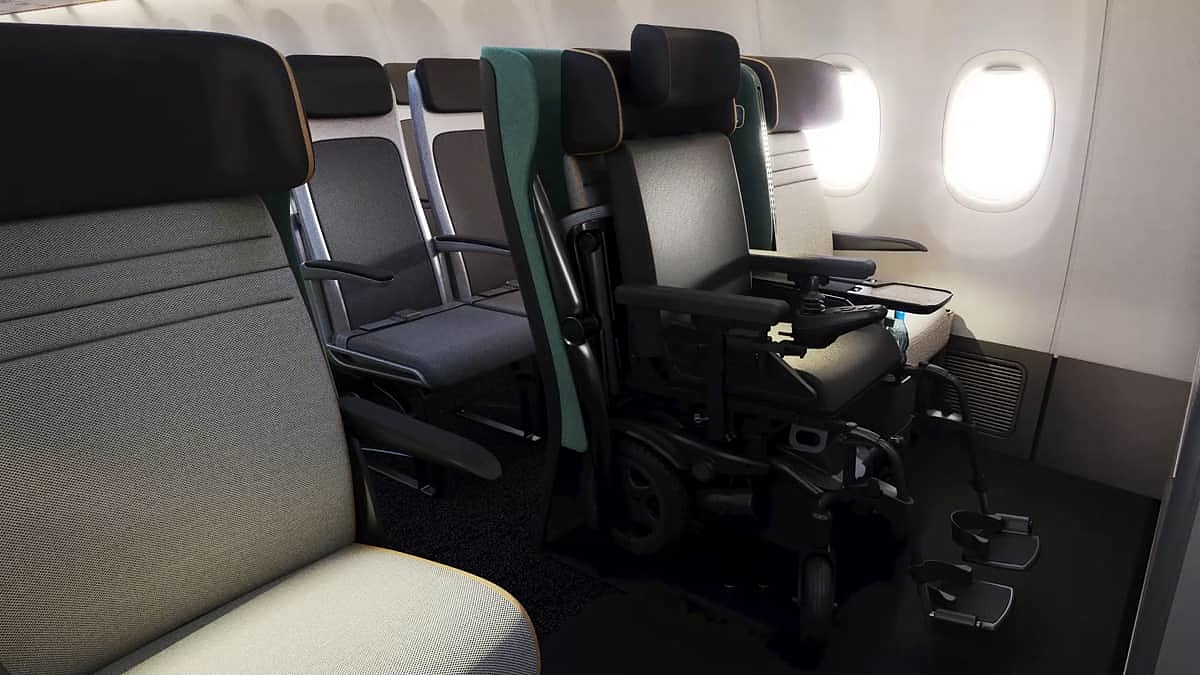 PriestmanGoode，SWS certification，Air 4 all system，Folding design，Electric wheelchair，Disabled，Disabled friendly aircraft seat，
