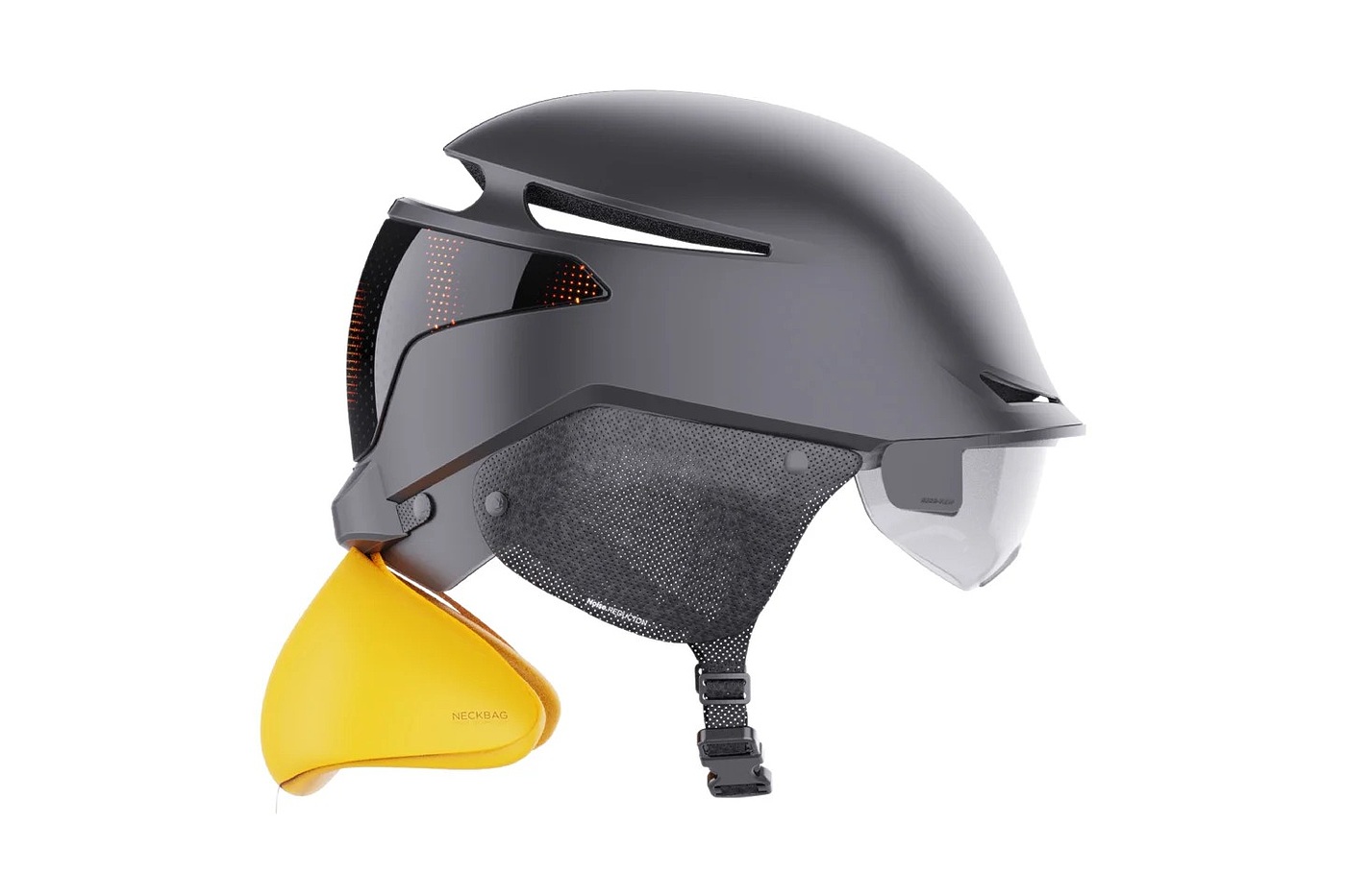 Bicycle helmet，Envoy helmet，Bronze medal of ydxkeyshot design challenge，Folding design，Automatic airbag deployment，Prevention of danger，Marco Filipic，