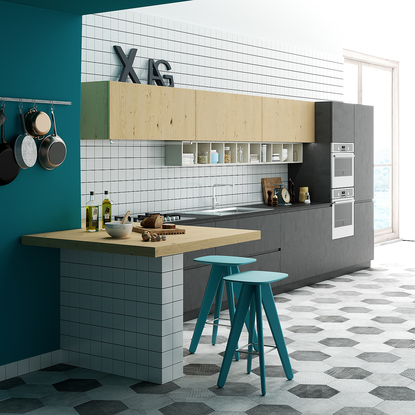 kitchen，Home Furnishing，modern，fresh，furniture，