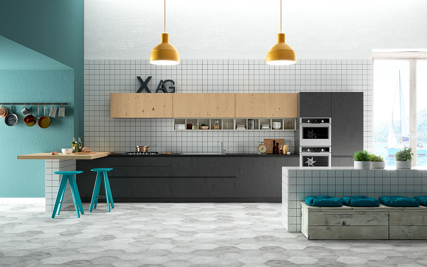 kitchen，Home Furnishing，modern，fresh，furniture，