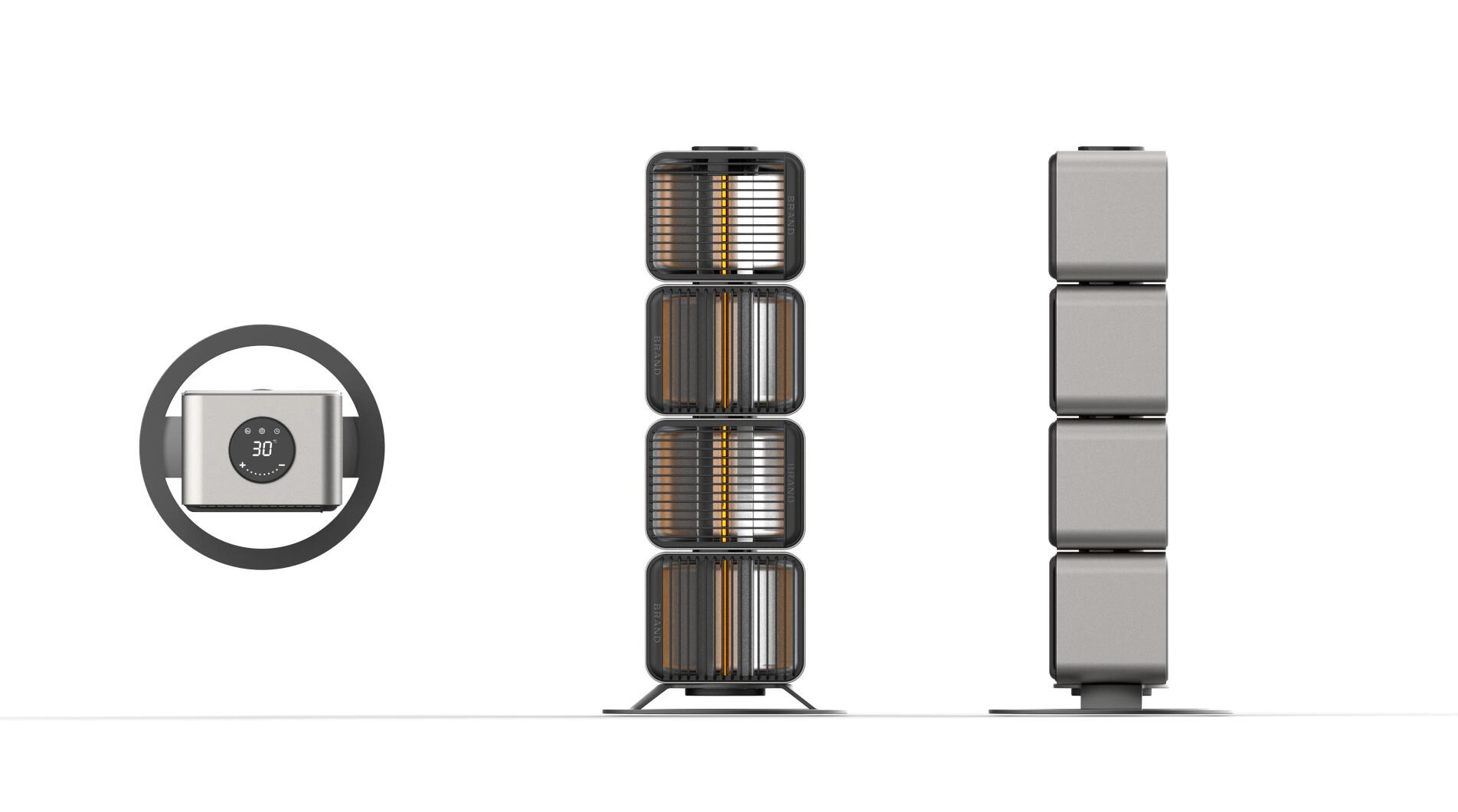 Red elephant case, red elephant design, product design, electric heater，