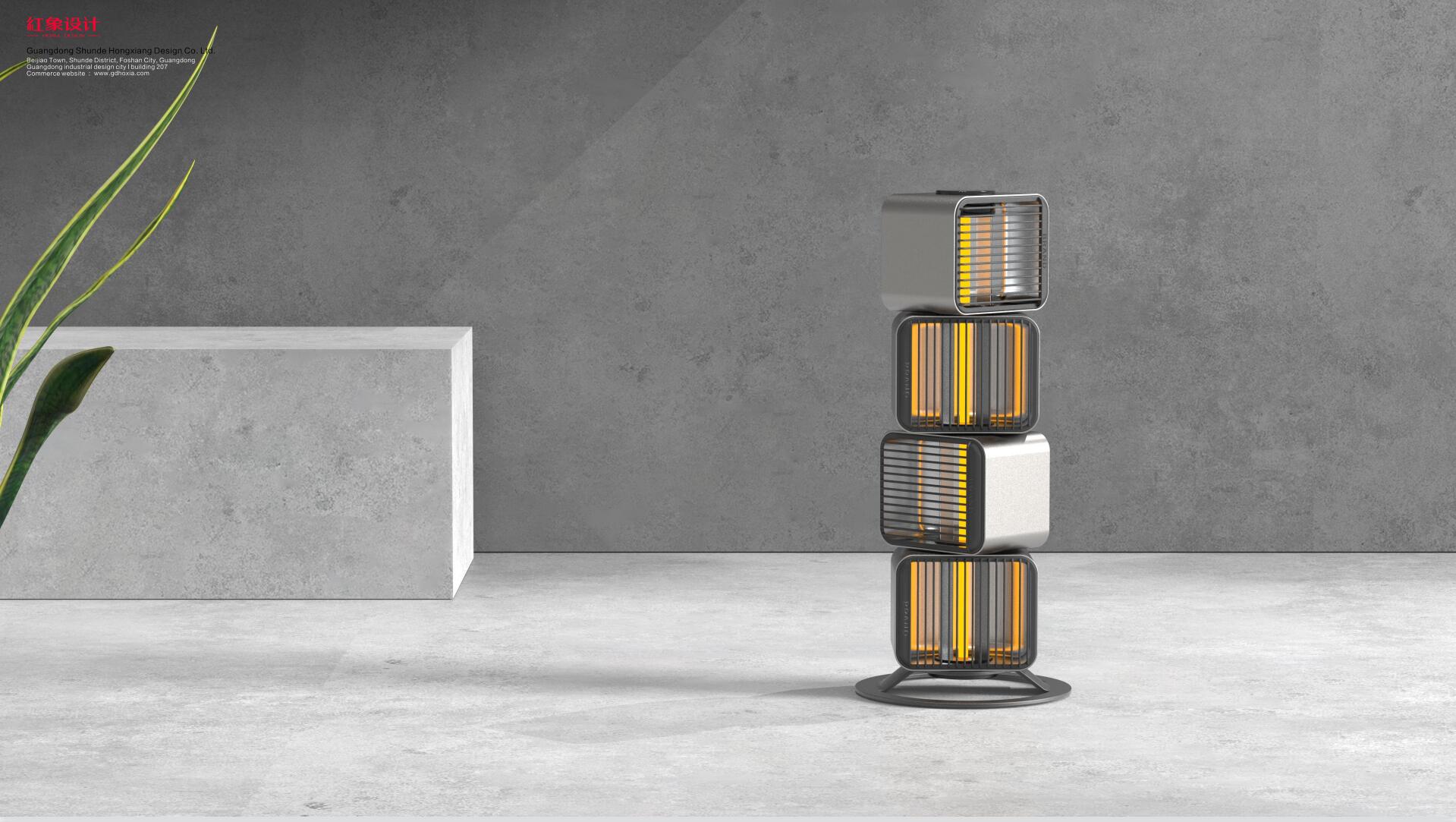 Red elephant case, red elephant design, product design, electric heater，