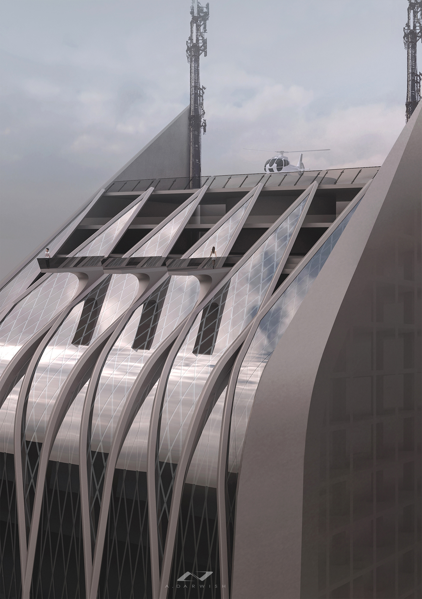 Lotus，Conceptual architecture，Architectural visualization，