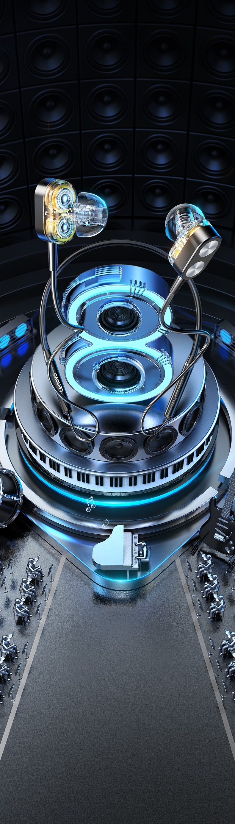 Bluetooth headset，Render，keyshot，E-commerce design，association，Digital，